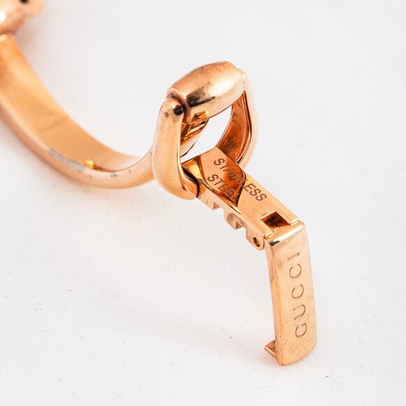 Gucci YA139507 Rose Gold Horsebit Bangle Watch - Picture 6 of 6